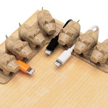 usb holder pigs-l type gadget cable 3d print model - Mito3D