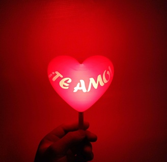 usb lamp - valentine's day love lampsxcults wall romantic gift couple february 14 3d print model - Mito3D