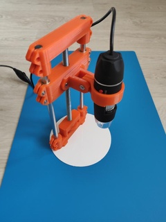 USB microscopio soporte 3d print model - Mito3D