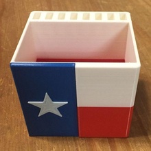 USB lápiz soporte Texas bandera artilugio 3d print model - Mito3D