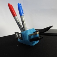 USB sd tarjeta soporte hexágono escritorio micro almacenamiento oficina ordenado maceta 3d print model - Mito3D