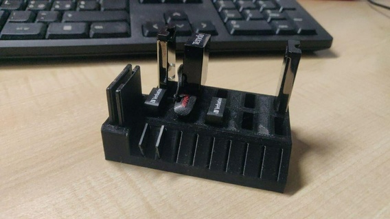 USB sd microsd escritorio micro oficina organización organizador tarjeta palo útil 3d print model - Mito3D