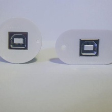 USB type femelle panneau monter outil bus câbleusb Cas gaine titulaire soutien 3d print model - Mito3D