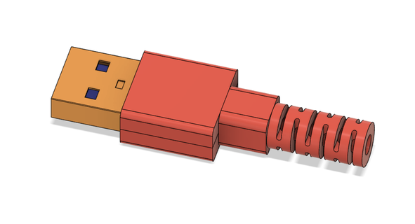USB type logement Cas gaine gadget 3d print model - Mito3D