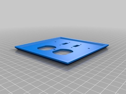 usb wall plate customized household 3d print model - Mito3D