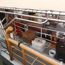 uscg frc stern rail cap stancion architecture patrol boat stanchion 3d print model - Mito3D