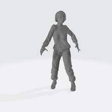 uscg unarmed crew female crouching 3d print model - Mito3D