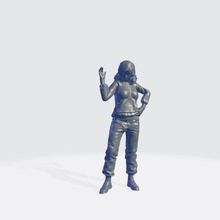 uscg unarmed crew female standing arm 3d print model - Mito3D