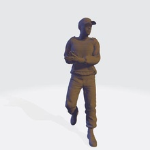 uscg unarmed crew male walking 3d print model - Mito3D