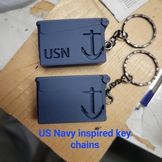 usn ammo box key chain keychain usnavy keychains jewelry keys 3d print model - Mito3D