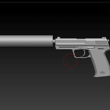 usp decorate game guns 3d print model - Mito3D