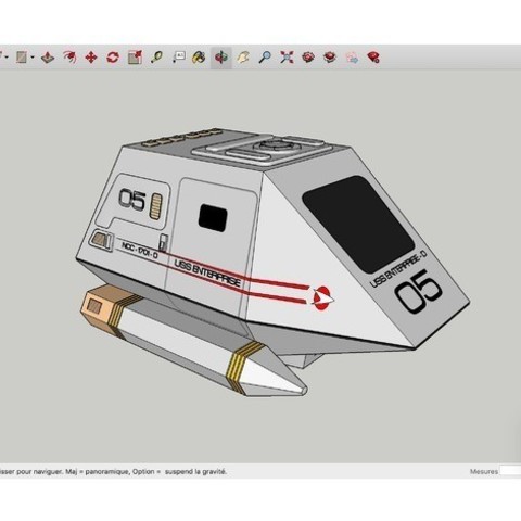 l'uss enterprise ncc 1701 d navette divers 3D print model - Mito3D