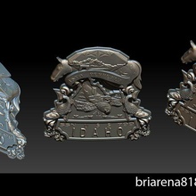 Idaho sssn 799 ssn 3d imprimable bouclier officier armes flic États Amérique pendentif sens bijoux impression cnc modèle stl bracelets 3d print model - Mito3D