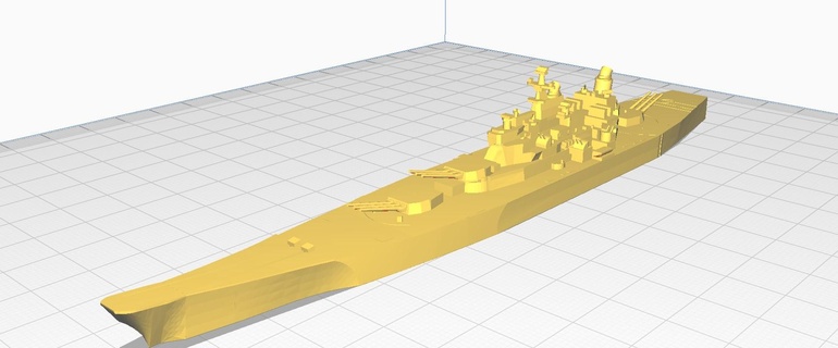 uss iowa navio guerra barco marinha 3d print model - Mito3D