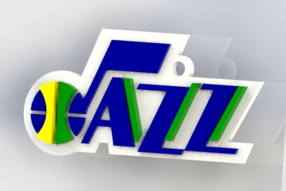 Utah jazz portachiavi design utahjazz jazzllavero 3dprinted nba pallacanestro 3D print model - Mito3D