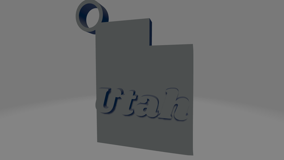 utah keychain keys usa america united states state souvenir american salt lake city west valley provo 3d print model - Mito3D