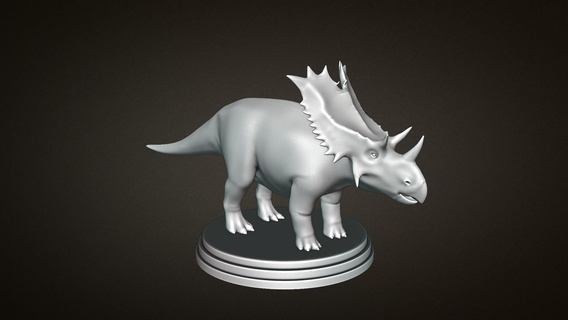utahceratops dinossauro 3d impressão brinquedo modelo brinquedos 3d print model - Mito3D