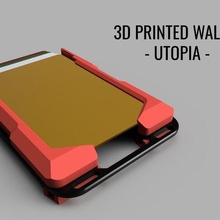 utopie 3d portefeuille gadget modèle carte notes gros titre argent pratique carnet maison ender art filet 3d print model - Mito3D