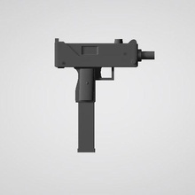 uzi core 1 - 12 action figure weapon 6 inch 1:12 1/12 toy 3d print model - Mito3D