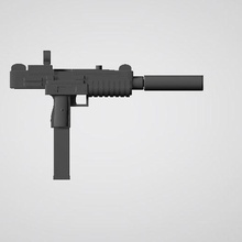 uzi coeur luxe 1 12 action figure arme 6 pouce jouet 3d print model - Mito3D