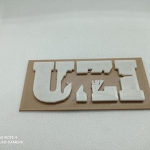 uzi weapon decorative plaque 3d print model - Mito3D