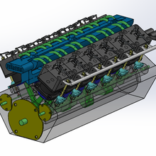 v12 motor gadget 3d print model - Mito3D