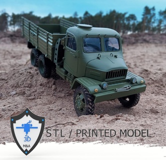 v3s 1 10 rc inonder plate forme pistolet l'eau Feu sapeur pompier voiture camion pneu soviétique armée Etats Unis 3d print model - Mito3D