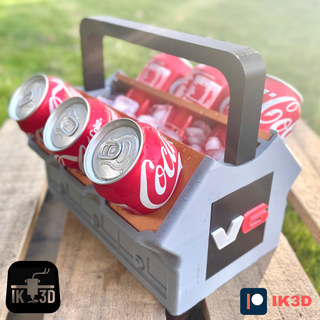 v6 engine cooler holder beer drink soda motor coke block car trip cool drinks ice bucket 3d print model - Mito3D