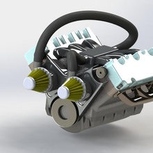 v6-Motor verschiedene v6 Motor bedruckbar ist 3d print model - Mito3D