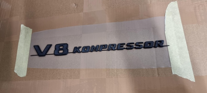 v8 Kompressor Abzeichen Emblem Mercedes Benz sl55 e55 s55 cls55 m113k m113ml 3d print model - Mito3D