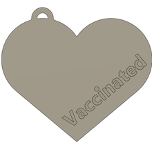 vaccinated heart charm covid covid-19 pandemic vaccine vax vaccination necklace badge lanyard key chain 3d print model - Mito3D