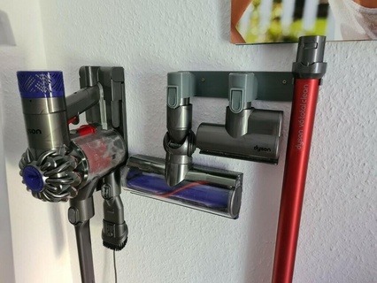 Vakuum Reiniger Zubehörteil Halter Unterstützung Dyson v6 Organisation Wandhalterung Zuhause Haus Büro Schreibtisch 3d print model - Mito3D