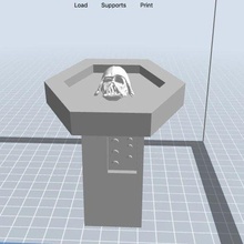 vader máscara pedestal kylo ren juego juguete 3d print model - Mito3D