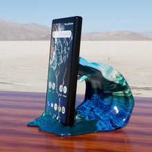 vague de soutien la maison téléphone smartphone mobile plaque base déco vidéo 3d print model - Mito3D