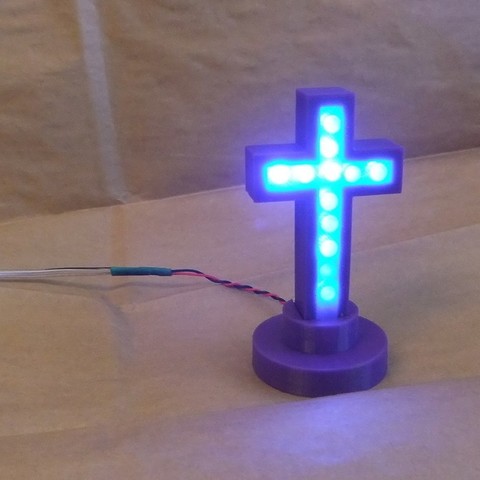 vakits 5mm led croix enceinte divers 3D print model - Mito3D