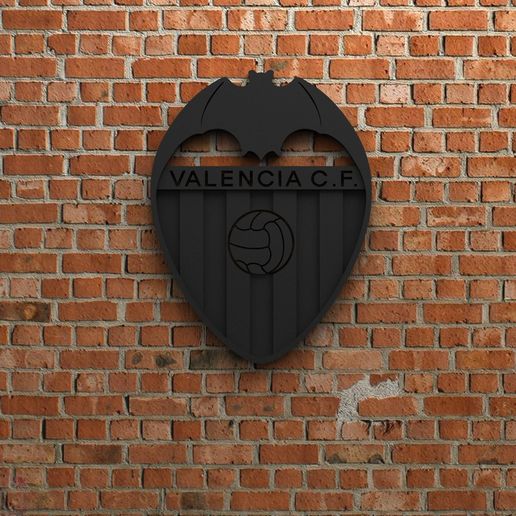 valencia cf logo goal sports game play football soccer fifa league championship competition europe icon stadium team champions 3d 3dprint 3D print model - Mito3D