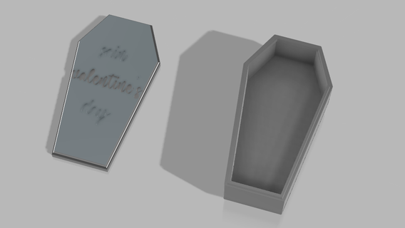 valentine's coffin box Various valentine casket day goth 3d print model - Mito3D