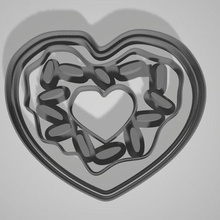 Saint Valentin coupeur trousse x5 l'amour valentin sain amoureux cœur coupeurs biscuits biscuit 3d print model - Mito3D
