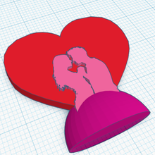 namorados corações amar santo valente coração 3d print model - Mito3D