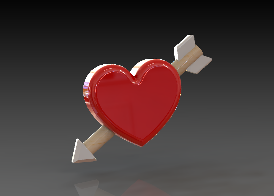 valentine's day st-valentine love heart cupidon 3D print model - Mito3D