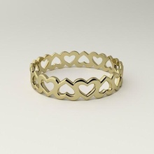 san valentin día grande corazón anillo joya joyería anillos enamorado amor rodio plata imprimible regalo oro mujer blanco 3d print model - Mito3D