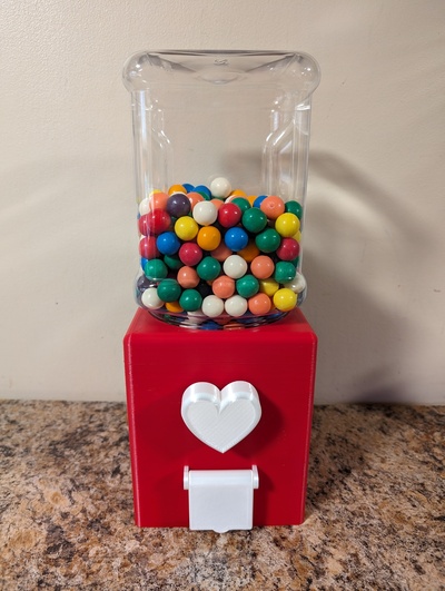 san valentin día caja goma pelota máquina enamorado 3d print model - Mito3D