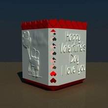 valentine's day box love heart detail gift bombom memory ornament art toy woman male 3d print model - Mito3D