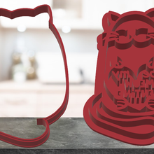 san valentin día gato Galleta cortador maullar gigante fondant amor 3d print model - Mito3D