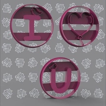 namorados biscoito cortador 2 afiado biscoitos san valentin 3d print model - Mito3D