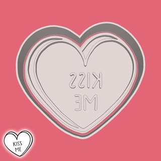 sevgililer gün kurabiye kesiciler 64 kalp öpücük stil 34 ev Vale park Aşk 3d print model - Mito3D