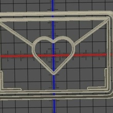 valentine's day cookie love in heart fondant 3d print model - Mito3D