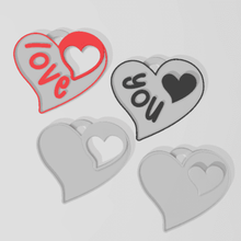 namorados casal porta chaves amar branco personalização legais 14th fevereiro 14 Valentim chave anel casais coração melhor kit 3d print model - Mito3D