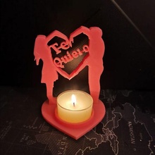 Saint Valentin journée couple l'amour art 3d print model - Mito3D