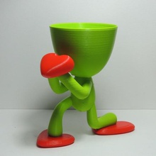 la saint-valentin d'un pot de fleurs maison valentin cœur san 3d print model - Mito3D